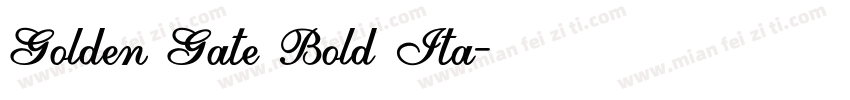 Golden Gate Bold Ita字体转换